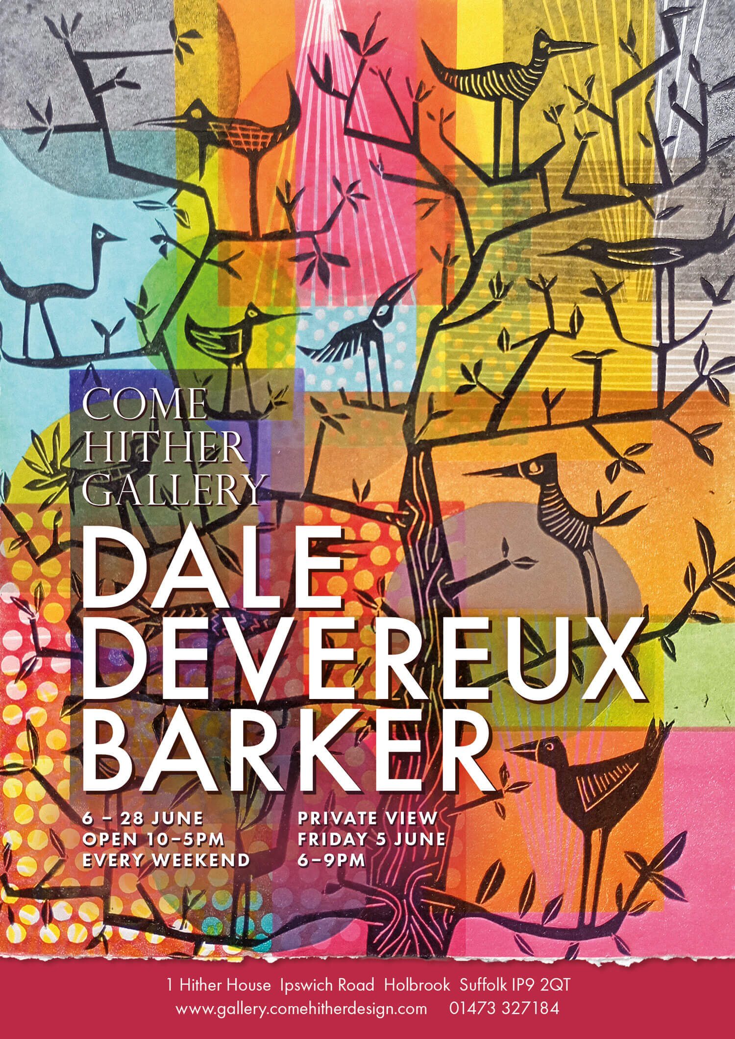 Poster for Summer Exhibition 2026 with work by Dale Devereux Barker by Come Hither Gallery