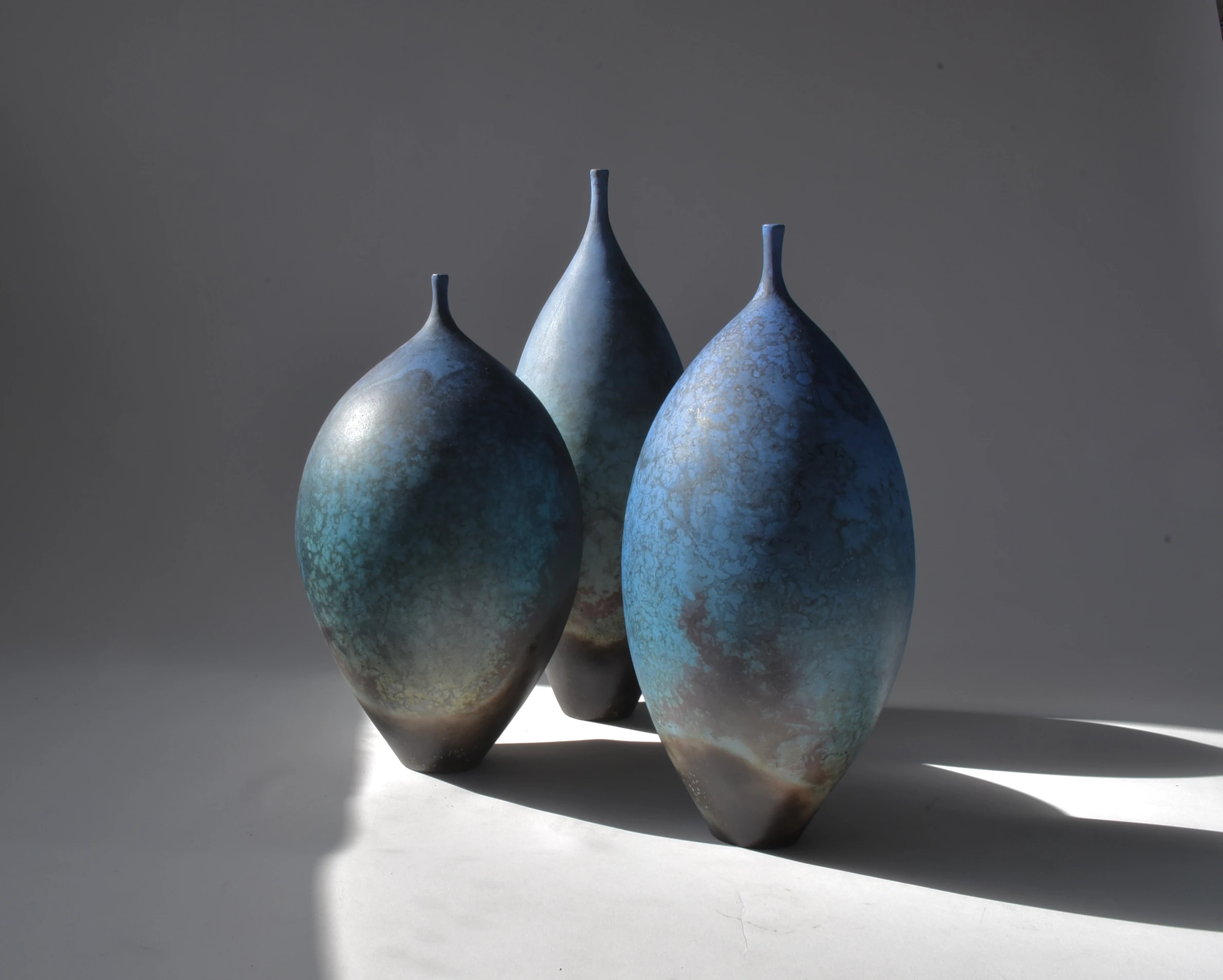 A group of smoke-fired vessels by jwaudbyceramics